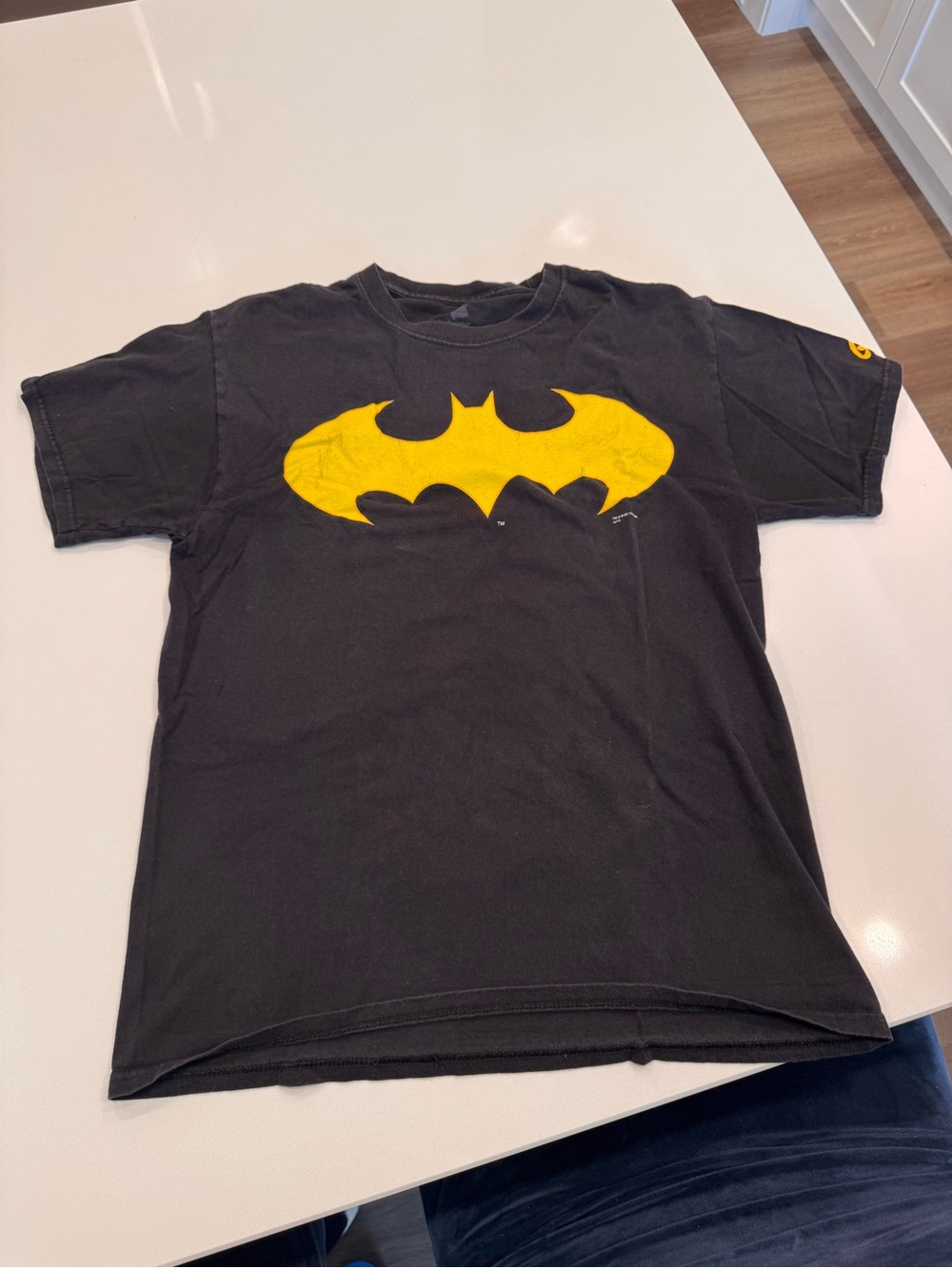 Levi's Black T-Shirt with Yellow Batman Logo